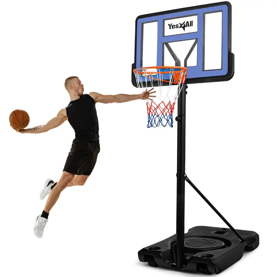 

Portable Basketball Hoop Outdoor, 3.810Ft Basketball Goal Adjustable for Kid Teen Adult Practicing Indoor amp Outdoor