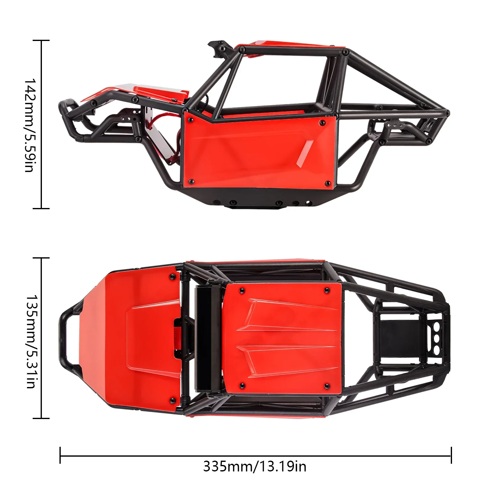 Nylon Rock Buggy Chassis Body Shell Kit for 1/10 RC Crawler Car Axial SCX10 II 90046 UTB10 Capra