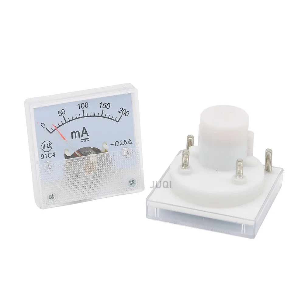 91C4- mA DC Pointer type milliammeter 1mA 5mA 10mA 50mA 100mA 200mA 300mA  500mA  Analog Mechanics Plate table Ammeter