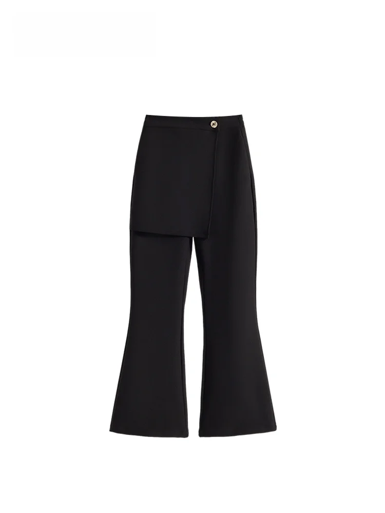 

High Waist Flared Pants for Women Casual Sle plus Size Faionable Slimming Meat Covering Spring New Arrival Ladies Trousers