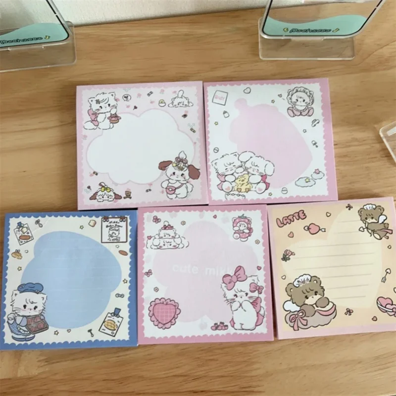 Cartoon Mikko Cat Memo Pad Non-Sticky 50-Page Memo Pad Thickened Color Page Ins Popular Cute Memo Wholesale