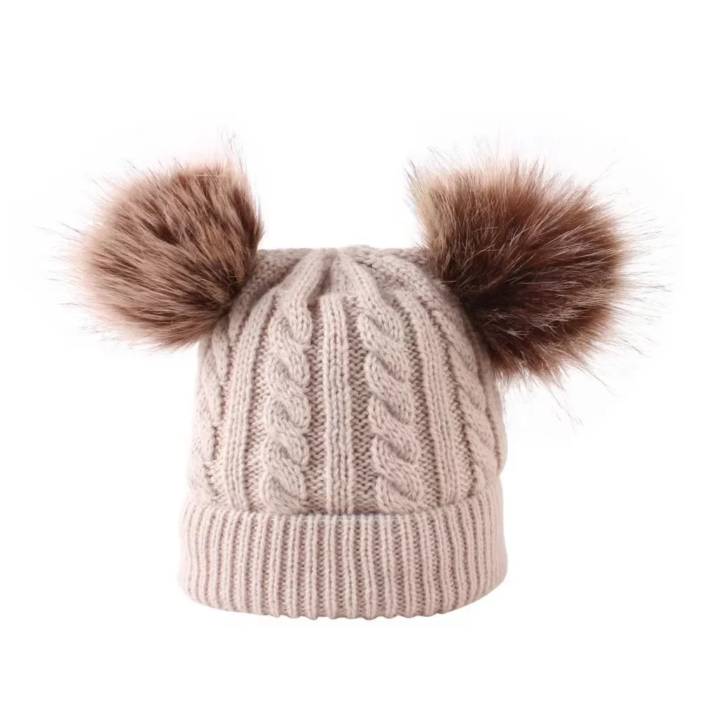 

Winter Baby Hats for Girls Boys Kids Bobble Hat Pompom Baby Beanie Infant Bonnet Accessories Children Cap 0-3Y