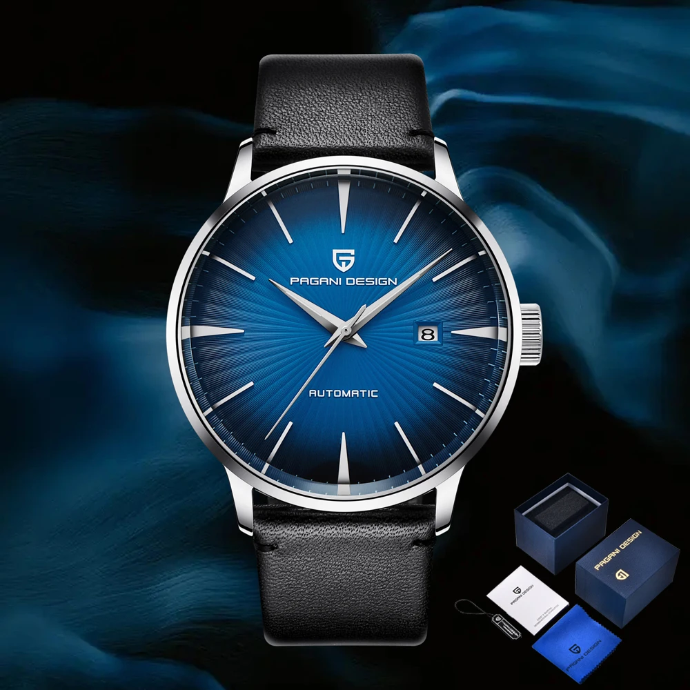 Reloj PAGANI DESIGN, reloj mecánico retro de lujo para hombre, reloj para hombre, caja de regalo, caja impermeable de cuero y acero inoxidable, reloj para hombre