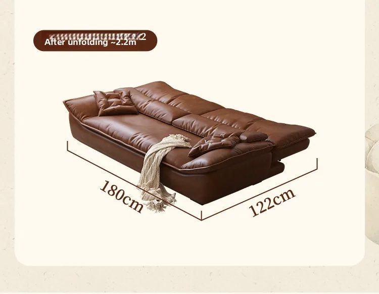 DSA  furniture sailing sofa bed retro multi-functional foldable dual-purpose small apartment living room sofa view 4