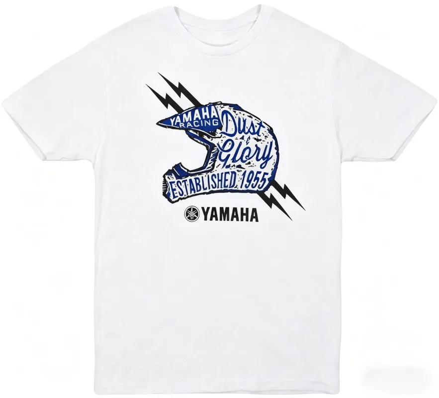 2026 Summer Hot Selling YAMAHA Personalized Helmet Cotton Short Sleeved T-shirts Men Women Fashionable Casual Trend Sportswear