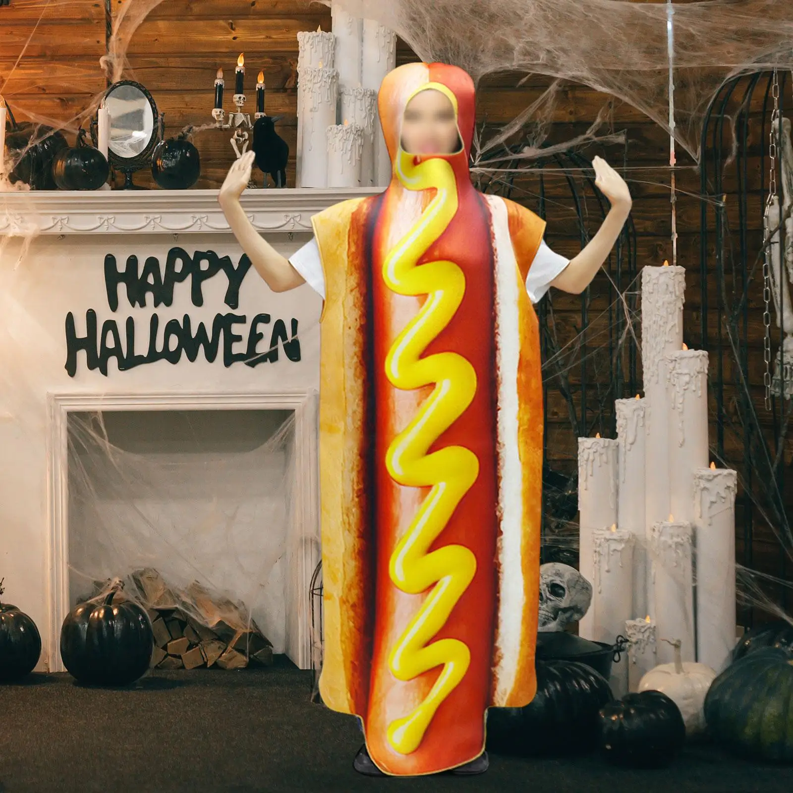 

Mexican Festival Hot Dog Costume Photo Prop Cute Jumpsuit for Role Play Dress up