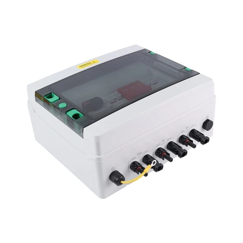 L70A Solar PV DC Combiner Box 2 Input 1 Out 1000V IP65 Waterproof Rainproof Electrical Box With Protection MCB SPD