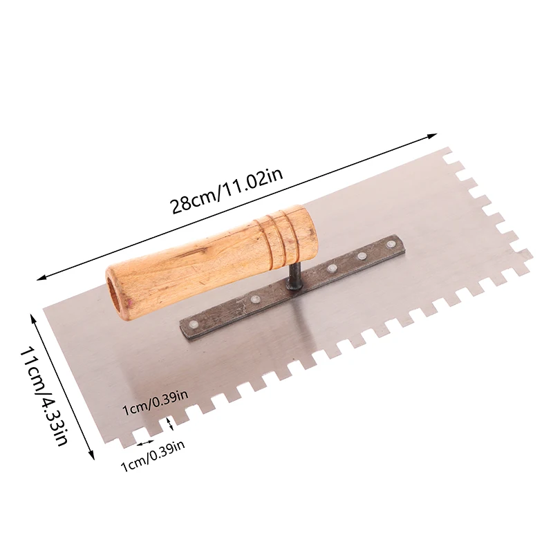 Tegeltegels Gereedschap Metselaars Gekartelde Troffels Arbeiders Hulppleisterwerk Decoratie Tandenmessen Keramisch Verbrede Grote Planken