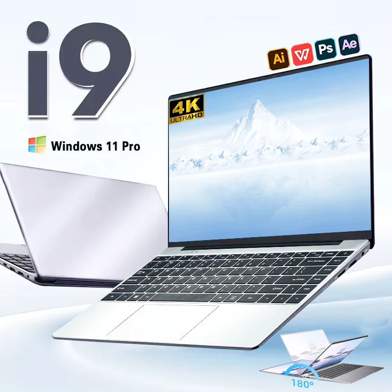 

2025 Portable Gaming Laptop Computer PC Core i9 8950HK Windows 11 Por 14.1" Notebook 16GB RAM 1TB 2TB SSD Office games