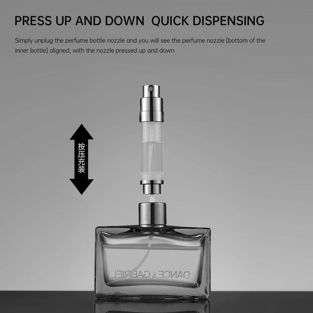 5ml Magnetic Mini Bottom Filling Perfume Spray Bottles Cosmetic Refillable Spray Atomizer Portable Liquid Container Bottle