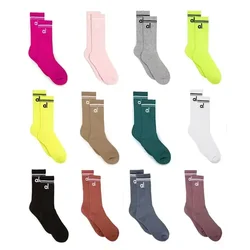 Retro Cotton Yoga Sports Sock Medium Long Socks Pilates Fitness Sports Four Seasons Socks Women's Yoga Medium Sock