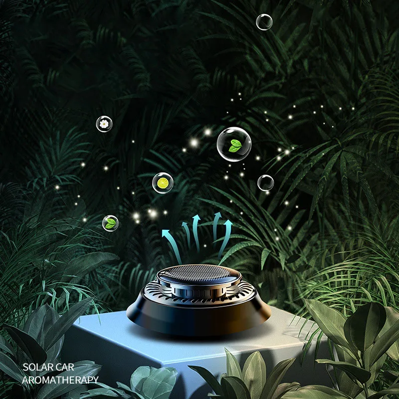 سيارة الميكروويف الجزيئية الشمسية دوران الهواء المعطر ، الزيوت الأساسية للسيارة ، الناشر العطور ، لوحة الديكور ، إزالة الرائحة