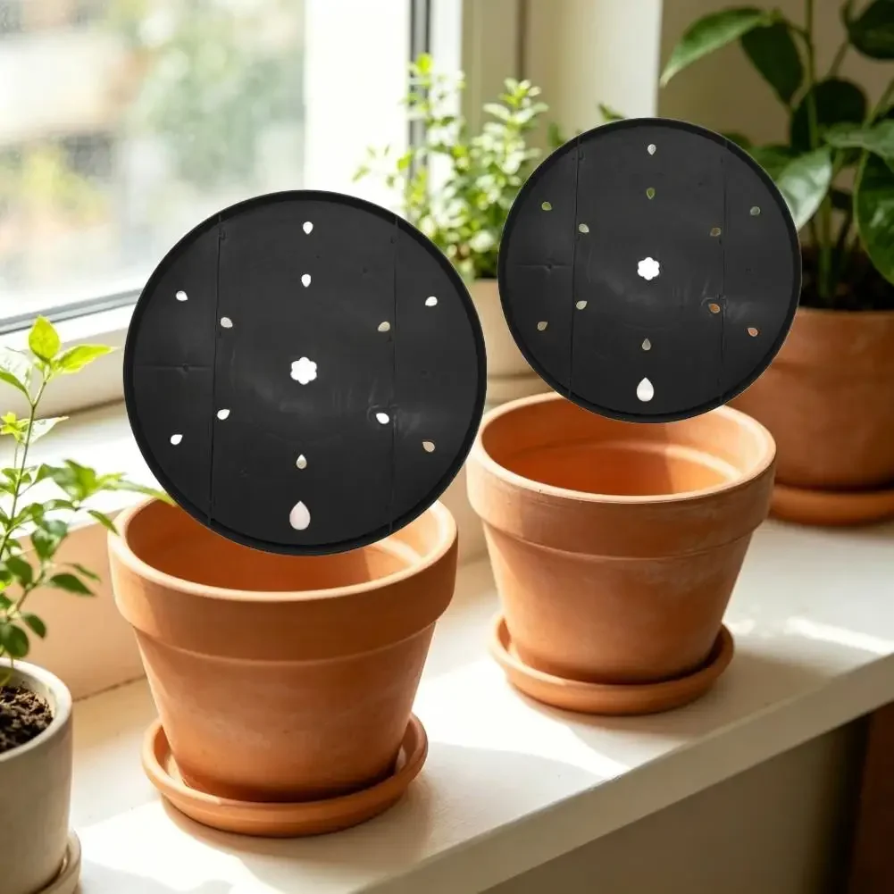

Black Orange Plastic Flower Pot Drainage Liner Removable Tray For Garden Plant Care Accessories Large Small Size Set
