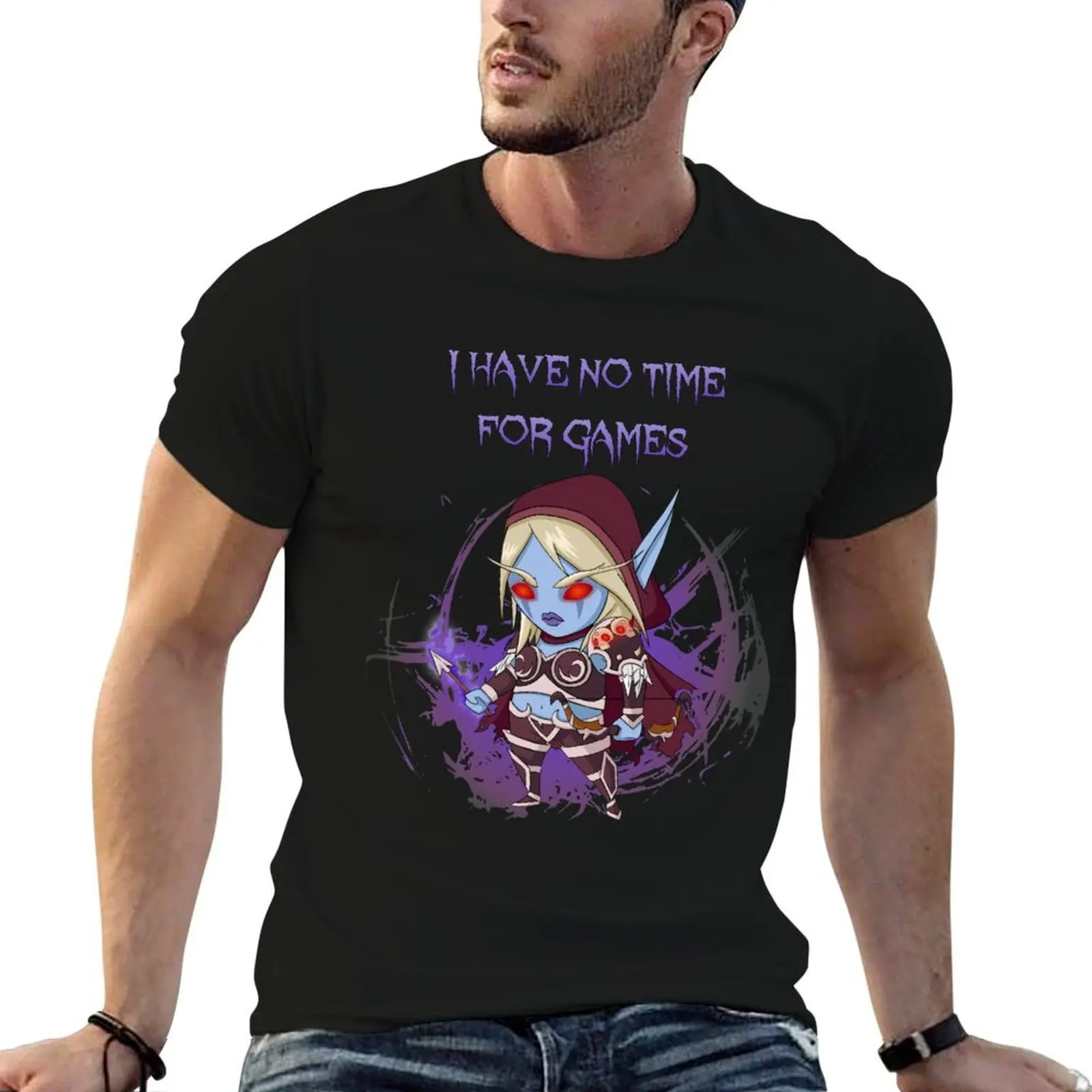 

Sylvanas - No time for games T-Shirt t shirts for man cotton soft men t shirt cotton 100% T-Shirt