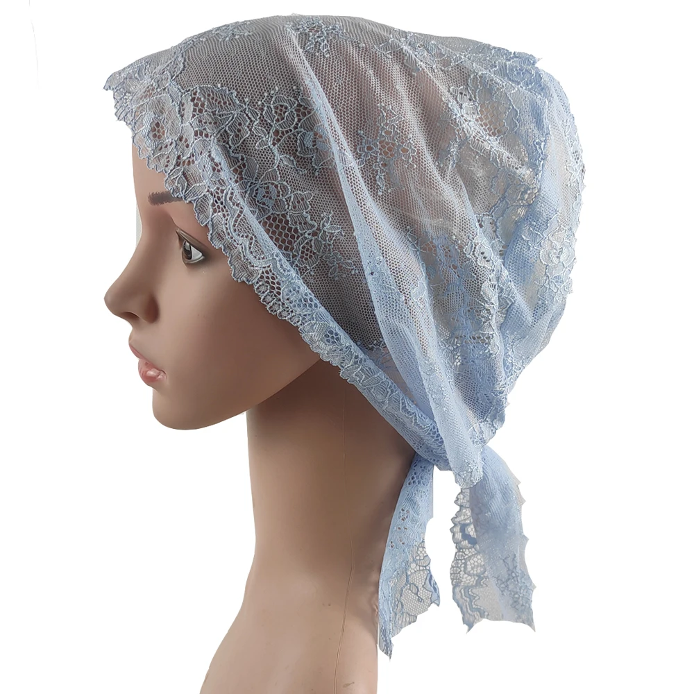 Turbante Hijab musulmano per donna, berretto con cofano in pizzo, cappello interno, copertura per la caduta dei capelli islamica, Underscarf, copricapo