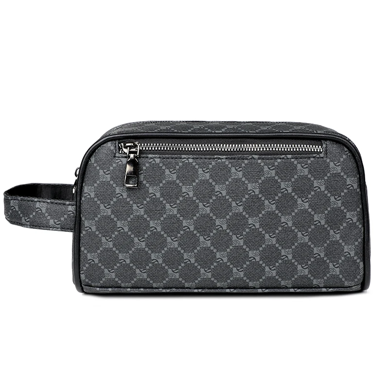 Fashion Printing Men's Bag Handbag High Quality PU Leather Clutch Bags Money Purse For Men Wasit Strap Wallets Male Pouch Bolsos