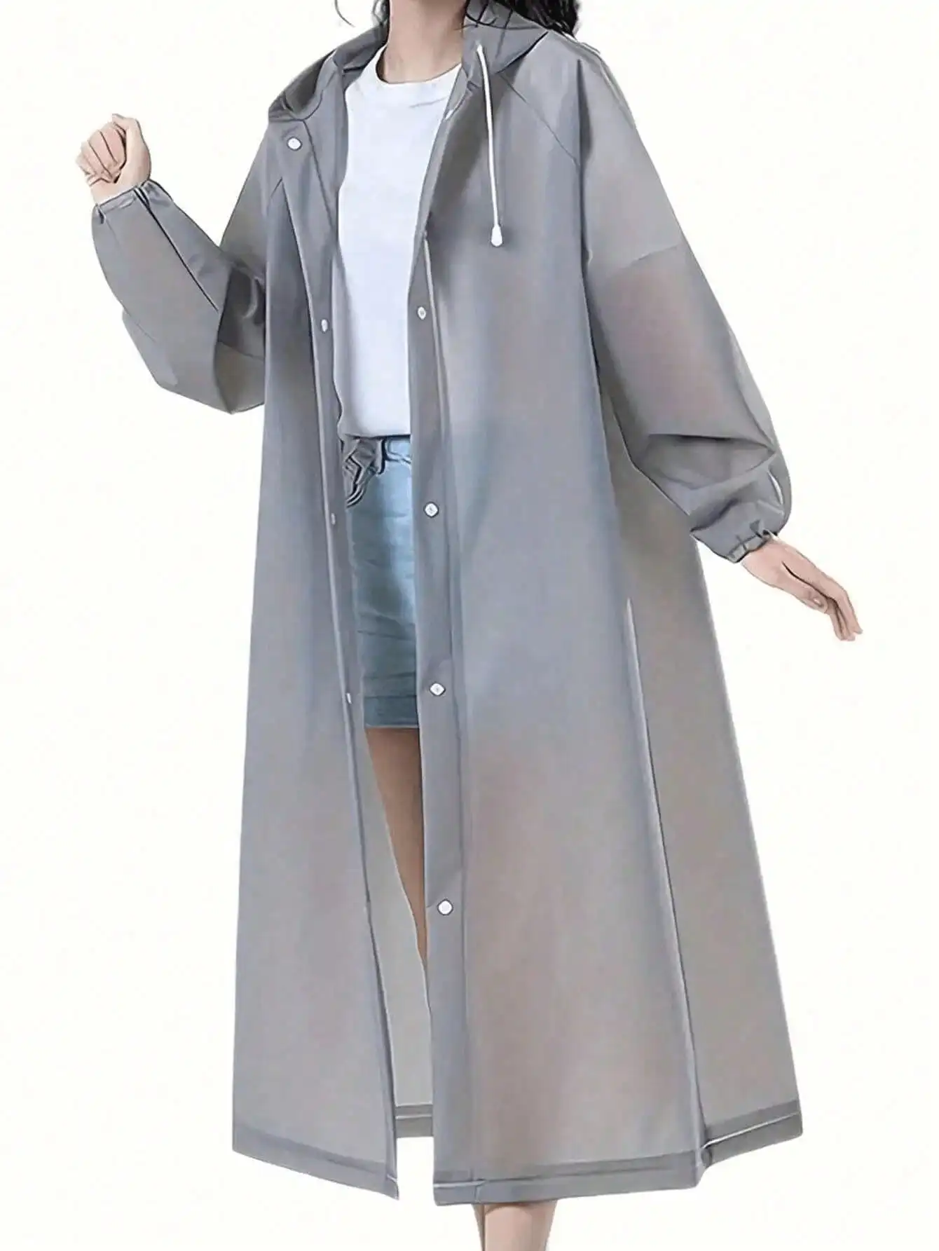 Long EVA Unisex Raincoat Thickened Waterproof Raincoat With Hood, Waterproof, Windproof, Quick-Drying, Breathable - Suitable For Cycling, Hiking And Outdoor Adventure. Travel Disposables, Hotel Essentials, Outdoor Gear, Room Supplies, Beach Travel Samples