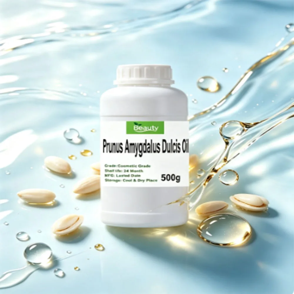 Prunus Amygdalus Dulcis Oil Organic Sweet Almond Oil Cold Pressed Carrier Oil for Skin Care Massage Cosmetic Raw Material