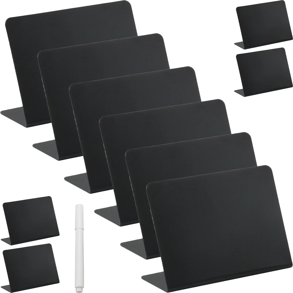 1 set 1 Set Mini Chalkboard Sign Tabletop Message Board Small Blackboard Stand Erasable Memo Board For Wedding Party Food Labels