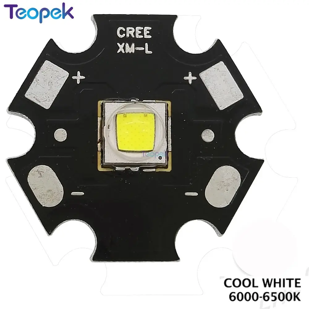 Imagem -02 - Emissor de Led de Alta Potência para Lanterna Xml2 Original t6 10w Branco Branco Neutro Quente Pcb 16 mm 20 mm