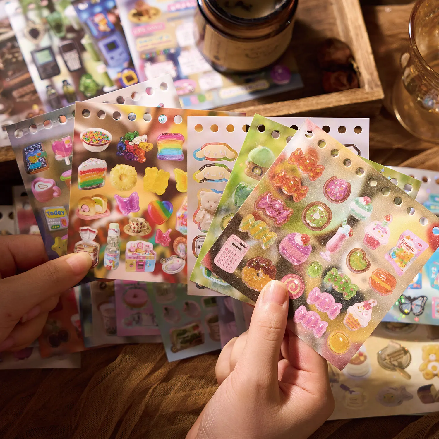 50 Coil Stickers This Camellia Season Series Japanese Style Ancient Ins Style Handbook Material DIY Decorative Stickers