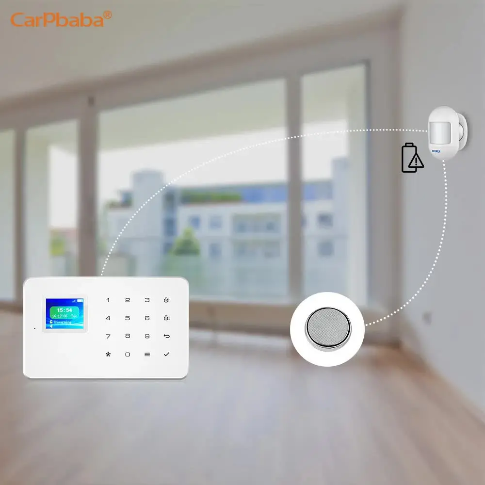 Carpbaba B77 433 Wireless Mini PIR Motion Sensor Alarm Detector With magnetic swivel base For G18 W18 Home Security Alarm System
