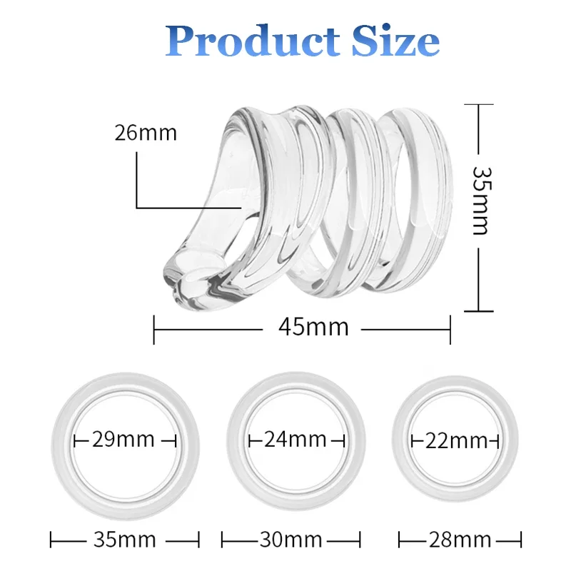 New Breathable Foreskin Correction Cock Rings Delay Ejaculation Male Chastity Device Penis Ring Sex Toys for Men 4PCS/Set