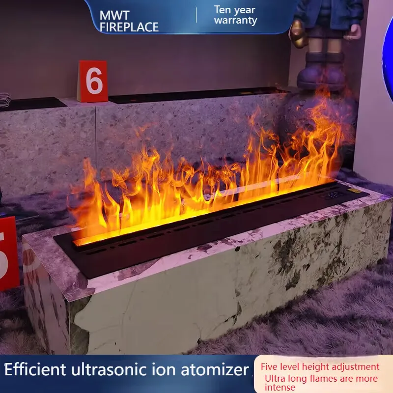 

2026 Smart "Ambient Fireplace" with White Noise & Humidifier | 6D Holographic Flame & 10 Crackling Sound Effects | WiFi/Bluet