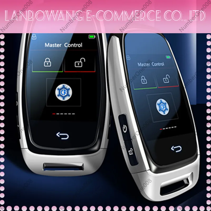 Modified Smart Car Key with LCD Touch Screen One Click Start Upgrade Wireless Remote Control Key