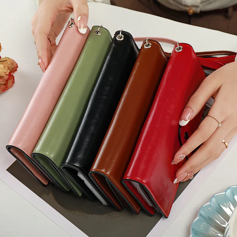 Fashion Long Leather Wallets for Women Girls Large Capacity Card Holder Female Classic Coin Bag Zipper Hasp Purse Clutch Pouch