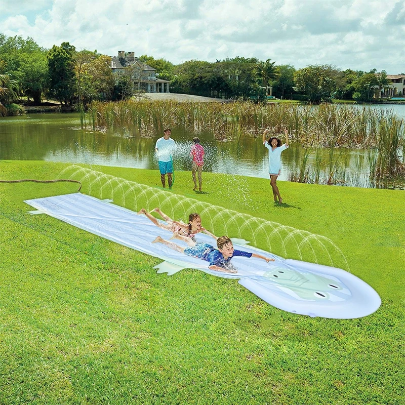 Outdoor waterglijbaan achtertuinen gazon vrije tijd spelen speelgoed waternevelmat voor kinderen enkele persoon