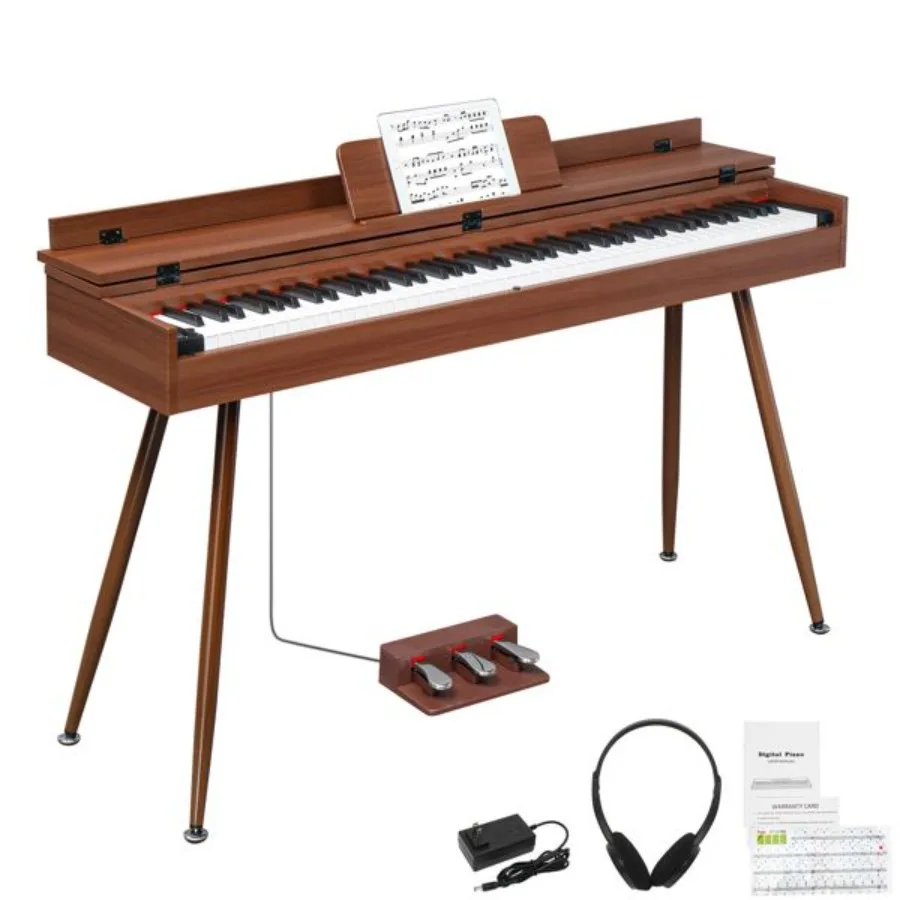 [No se vende] Glarry GDP205 88 teclas, teclados ponderados estándar de tamaño completo, Piano Digital con soporte de Metal, Audio y MIDI Bluet