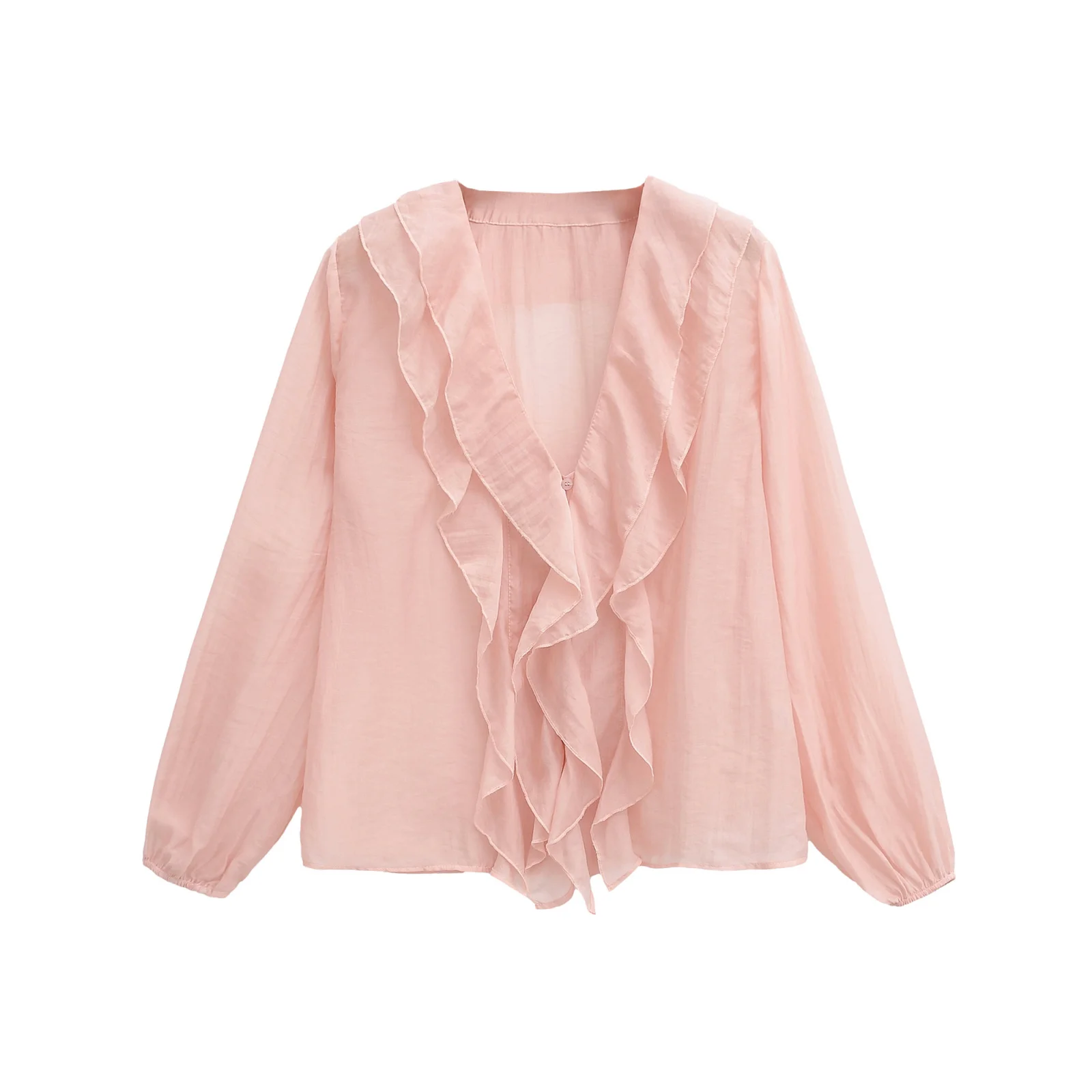 قميص نسائي أنيق من JNLEAOG بتصميم متعدد الطبقات وياقة على شكل V وأكمام طويلة مصنوع من البوليستر مريح وعملي إصدار جديد لفصل ال...