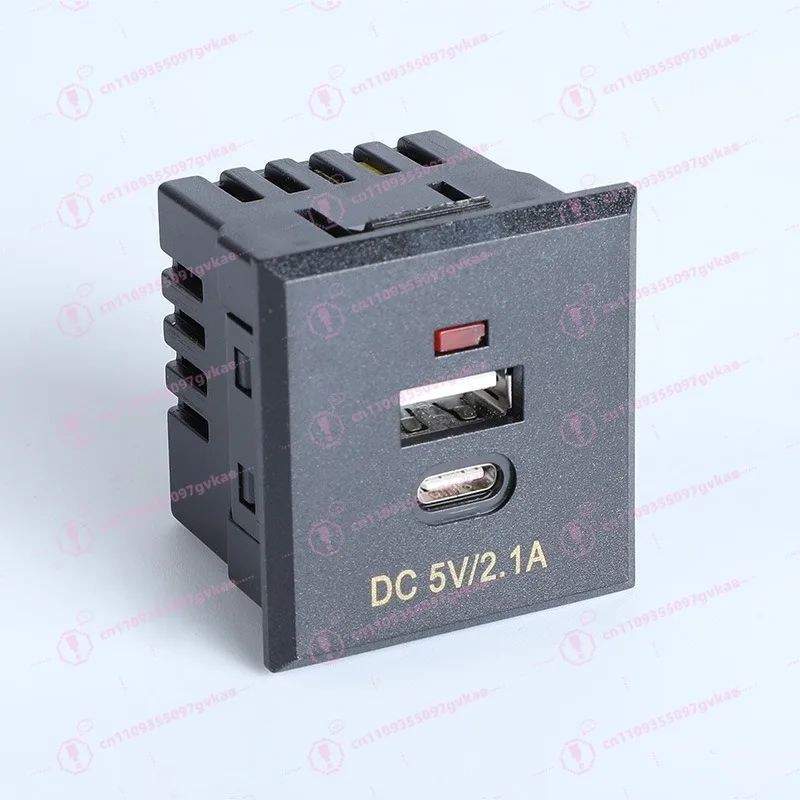 USB Power Supply A + C Charger, Mobile Phone Charger Adapter, Card Power Supply 5V2.1A Charging Seat