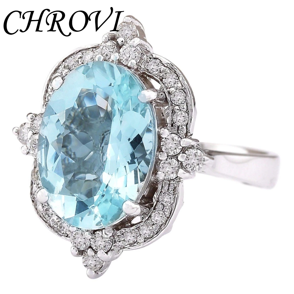 Cincin Kristal Biru Topaz Baru - Home Office Layout ulasan dan harga