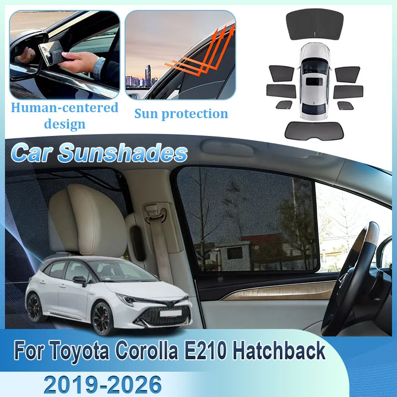 

For Toyota Corolla E210 Auris Hatchback 2019-2026 Visor Heat Insulation Mesh Sunshade UV Protection Sun Shade Auto Accessories