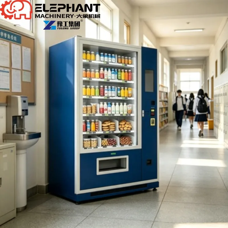 Cost-effective Automatic Combo Vending Machine, Commercial Unmanned Equipment For Snack And Drinks