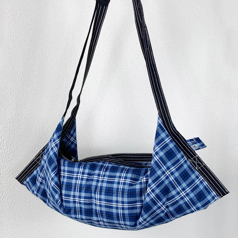 

Модная тканевая сумка в тайском стиле для женщин, роскошные дизайнерские сумки, кошельки, новинка 2025 года, красочный клетчатый узор, большая вместимость на плечо