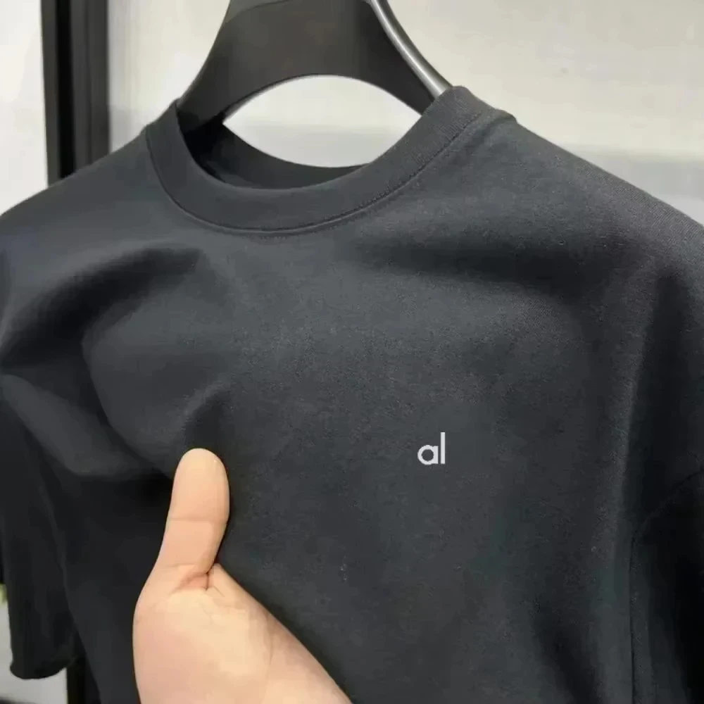 

AL Sports Yoga T-shirt Women's Gym Tees Cotton Short Sleeves Fashion Women Breathable and Sweat-absorbing T-shirt Oversized Tops