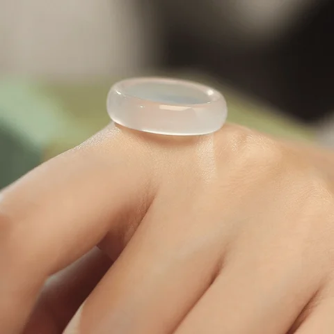 천연 마노 구리 반지 천연 마노 구리 반지 남녀 공용 천연 남녀 공용 식지 반지 단순한 선물 마노 구리 반지