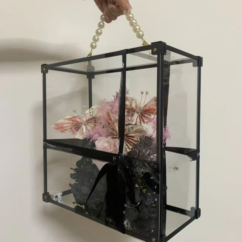 هدية حفل عيد الميلاد، زهرة غنية، شجرة الحظ، الإبحار السلس، مجموعة كاملة من علبة هدايا الزهور الغنية #3