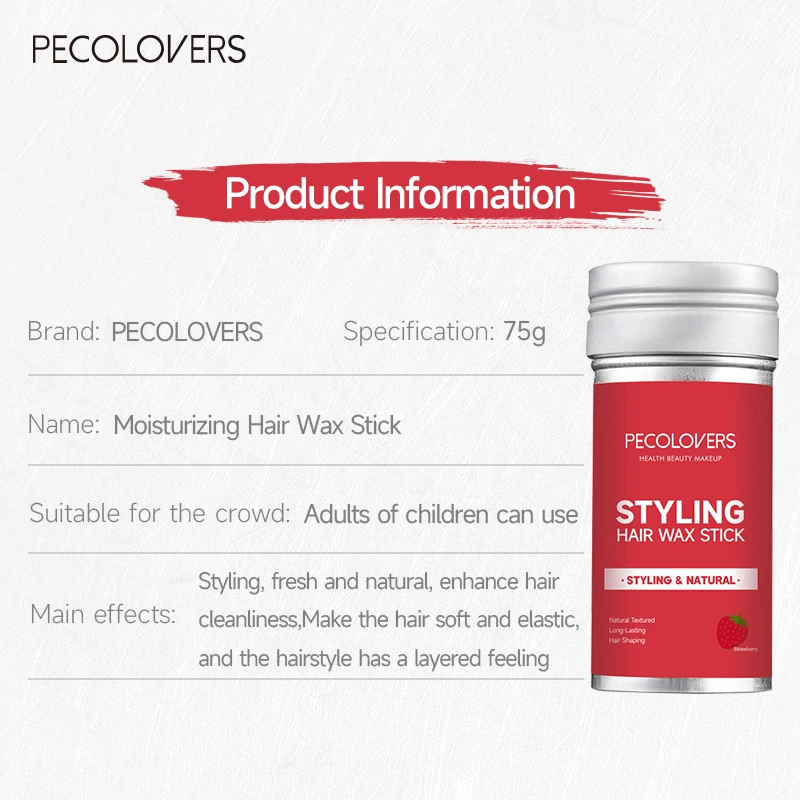 1PC Hair Wax Stick & Styling Wax for Smooth Wigs ,Slick Stick for Hair, Non-greasy Styling Hair Pomade Stick for Flyaways Edge