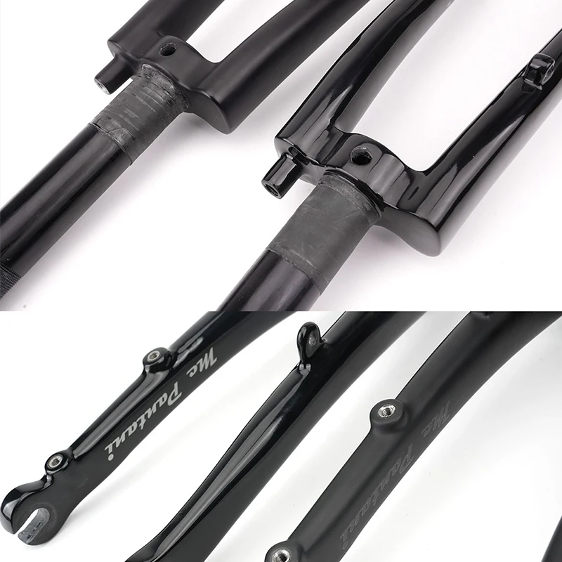 RIRO Carbon Fork for Brompton Bike Ultralight Folding Bicycle Fork 16 \'\' 1 3/8 1 1/4 355 Folding Bike Fork Fit Disc /C Brake