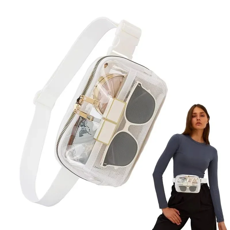 

Spicy Girl Clear Portable Waist Bag Fashionable Stadium Approved Waterproof PVC Chest Bag Music Festival Sports Travel Essential