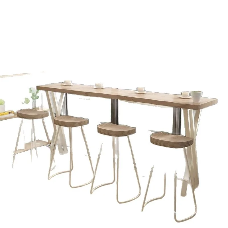 Nordic solid wood bar table, simple and modern, household partition table, long and narrow table by the window
