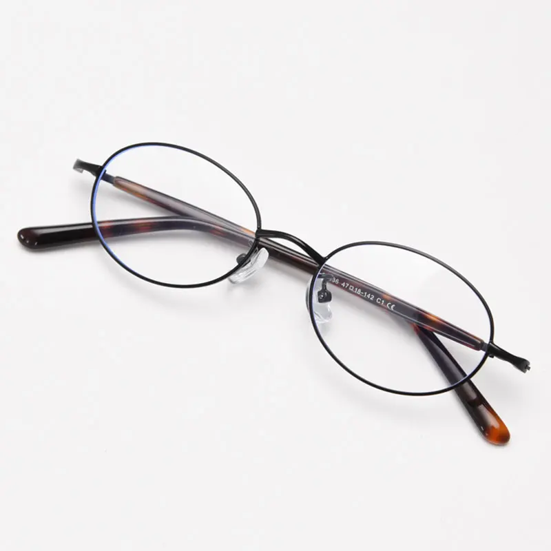 Mimiyou Retro-Stil Ovale Brillengestelle für Damen, Blaulichtfilter Optische Brillen für Herren, Brillengestell mit Klaren UV400 Computerbrillen – Detail 6