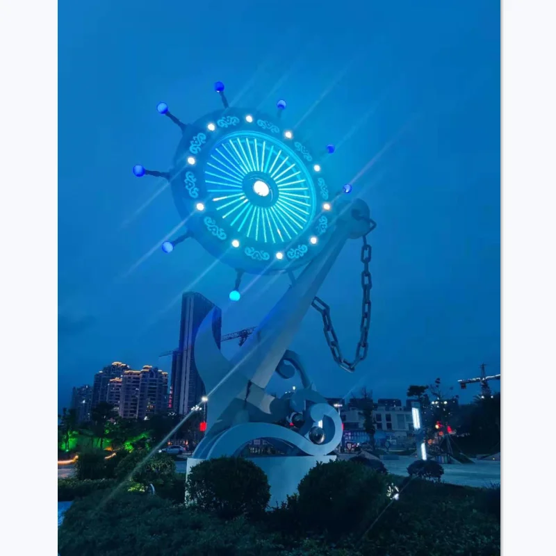 Led Landscape Illuminated Light Lamp Anchor Outdoor Waterproof Luminous RGB