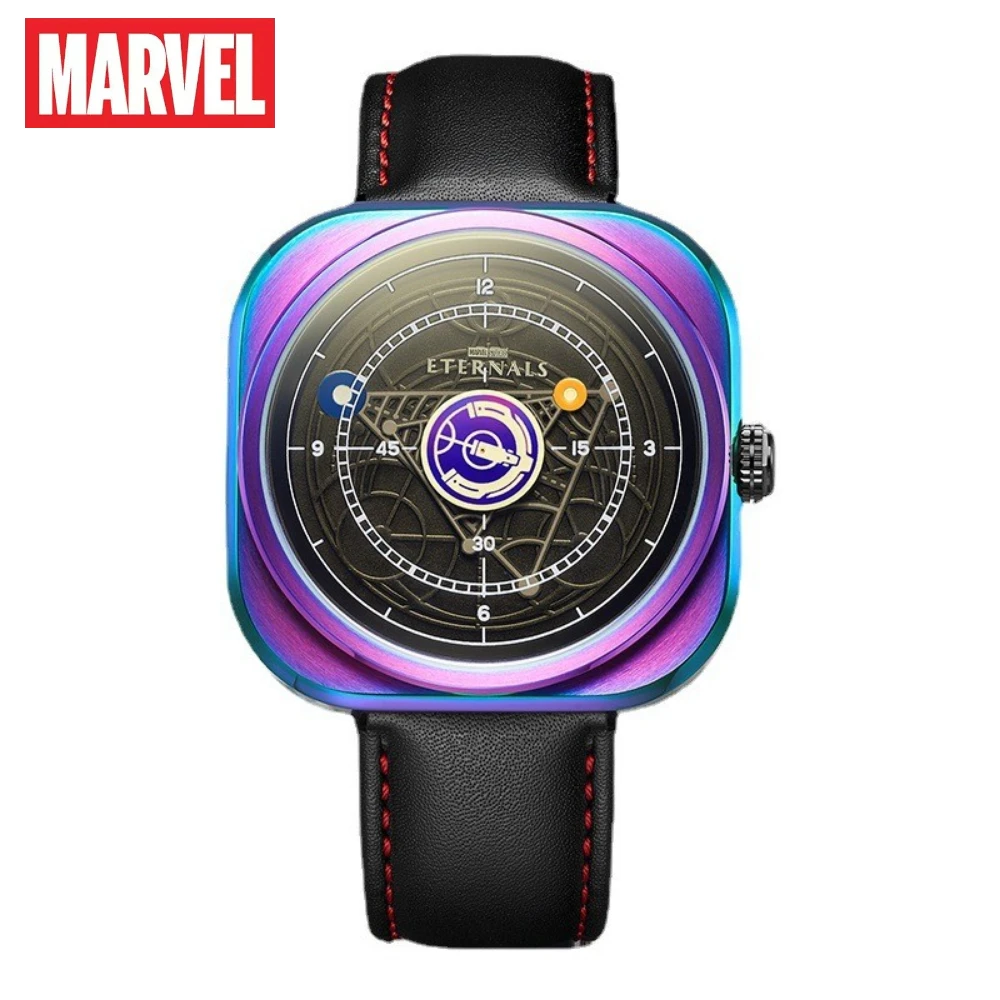 

Marvel Disney Gift With Box Men Eternals Cool Generous Dial Luminous Personality Pointer Leather Quartz Watch Zegarek Relojes