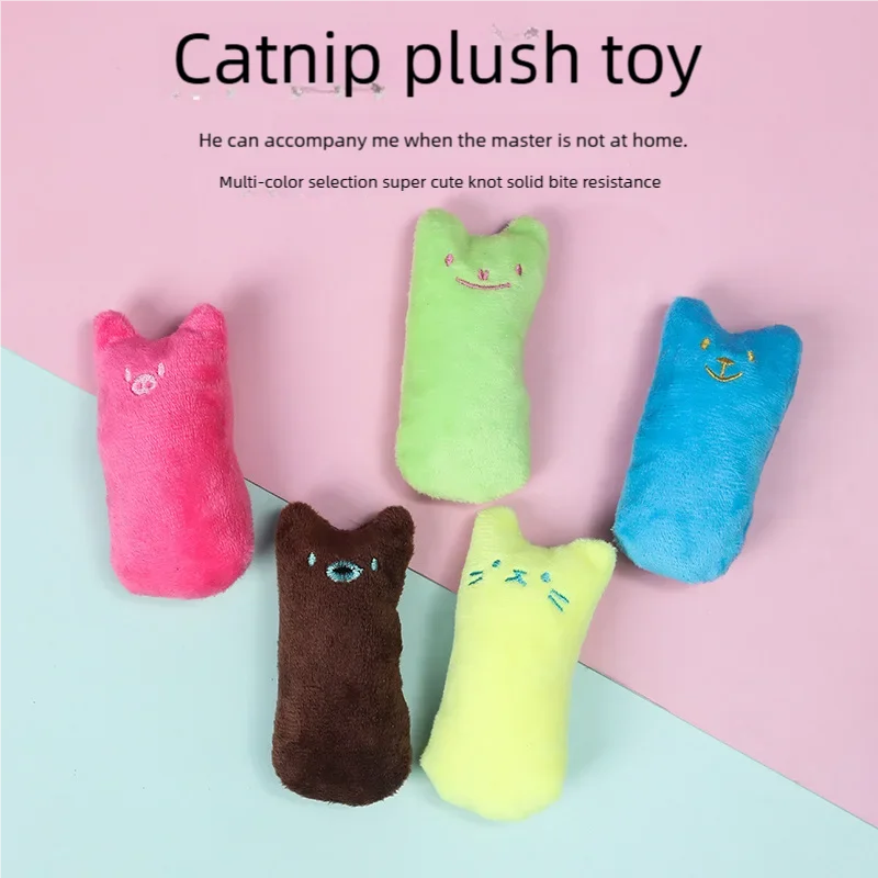 الأسنان طحن النعناع البري اللعب مضحك التفاعلية أفخم القط لعبة الحيوانات الأليفة هريرة مضغ لعبة صوتية مخالب الإبهام لدغة القط النعناع للقطط #2