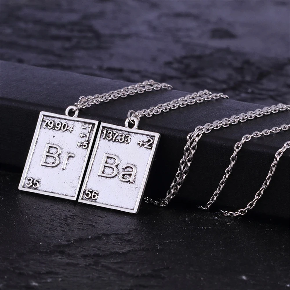 Mode Periodensystem Elemente Halskette Br Ba Inspirierender Schmuck Wissenschaft Halskette Punk Geek Schmuck Für Freunde – Detail 3